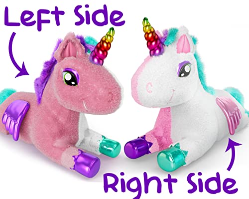 mindsprout unicorn mommy stuffed with 4 babies inside her tummy, for girls  3 4 5 6 7 8 years old, unicorn toys for girls age